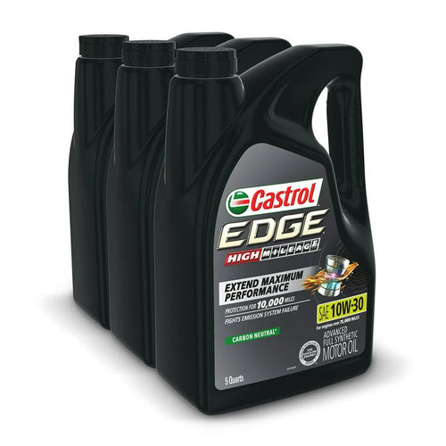 Castrol Edge High Mileage 10W-30 Advanced Full Synthetic Motor Oil, 5 Quarts, Case of 3 EasyOptionXY LLC