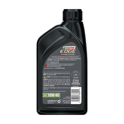 Castrol Edge High Mileage 10W-40 Advanced Full Synthetic Motor Oil, 1 Quart EasyOptionXY LLC