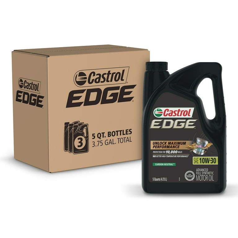 Castrol Edge 10W-30 Advanced Full Synthetic Motor Oil, 5 Quarts, Case of 3 EasyOptionXY LLC