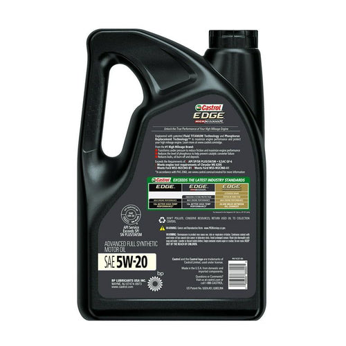Castrol Edge High Mileage 5W-20 Advanced Full Synthetic Motor Oil, 5 Quarts, Case of 3 EasyOptionXY LLC