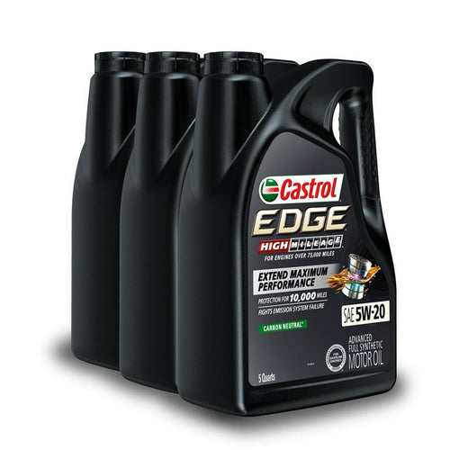 Castrol Edge High Mileage 5W-20 Advanced Full Synthetic Motor Oil, 5 Quarts, Case of 3 EasyOptionXY LLC