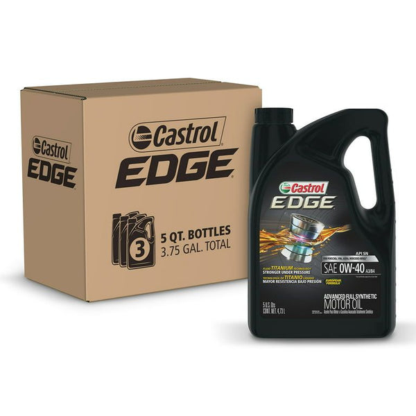 Castrol Edge 0W-40 A3/B4 Advanced Full Synthetic Motor Oil, 5 Quarts, Case of 3 EasyOptionXY LLC