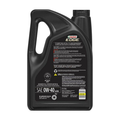 Castrol Edge 0W-40 A3/B4 Advanced Full Synthetic Motor Oil, 5 Quarts, Case of 3 EasyOptionXY LLC
