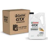 Castrol GTX Ultraclean 0W-20 Synthetic Blend Motor Oil, 5 Quart, Case of 3 EasyOptionXY LLC