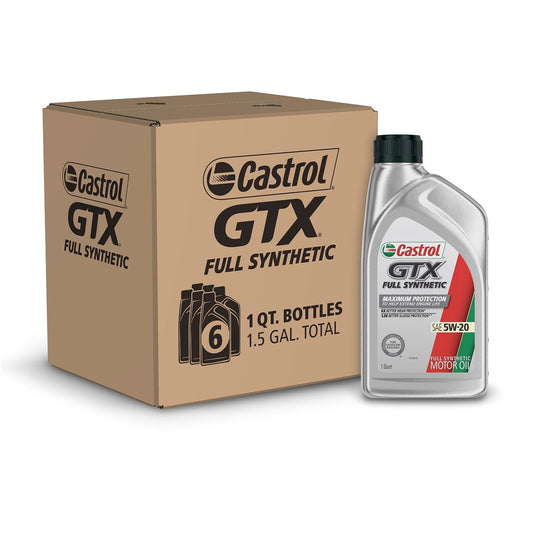 Castrol GTX Full Synthetic 5W-20 Motor Oil, 1 Quart, Case of 6 EasyOptionXY LLC