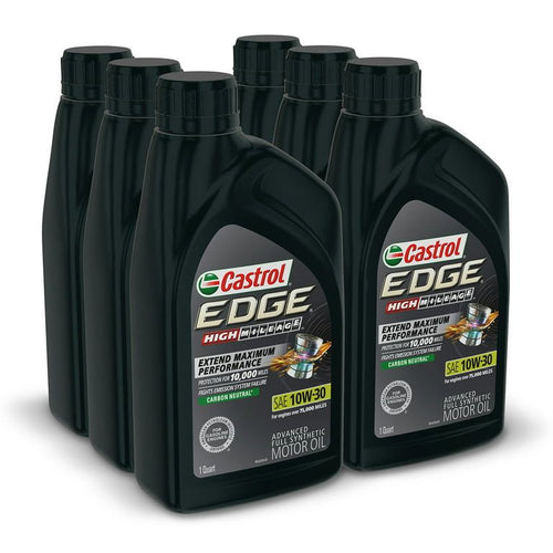 Castrol Edge High Mileage 10W-30 Advanced Full Synthetic Motor Oil, 1 Quart, Case of 6 EasyOptionXY LLC