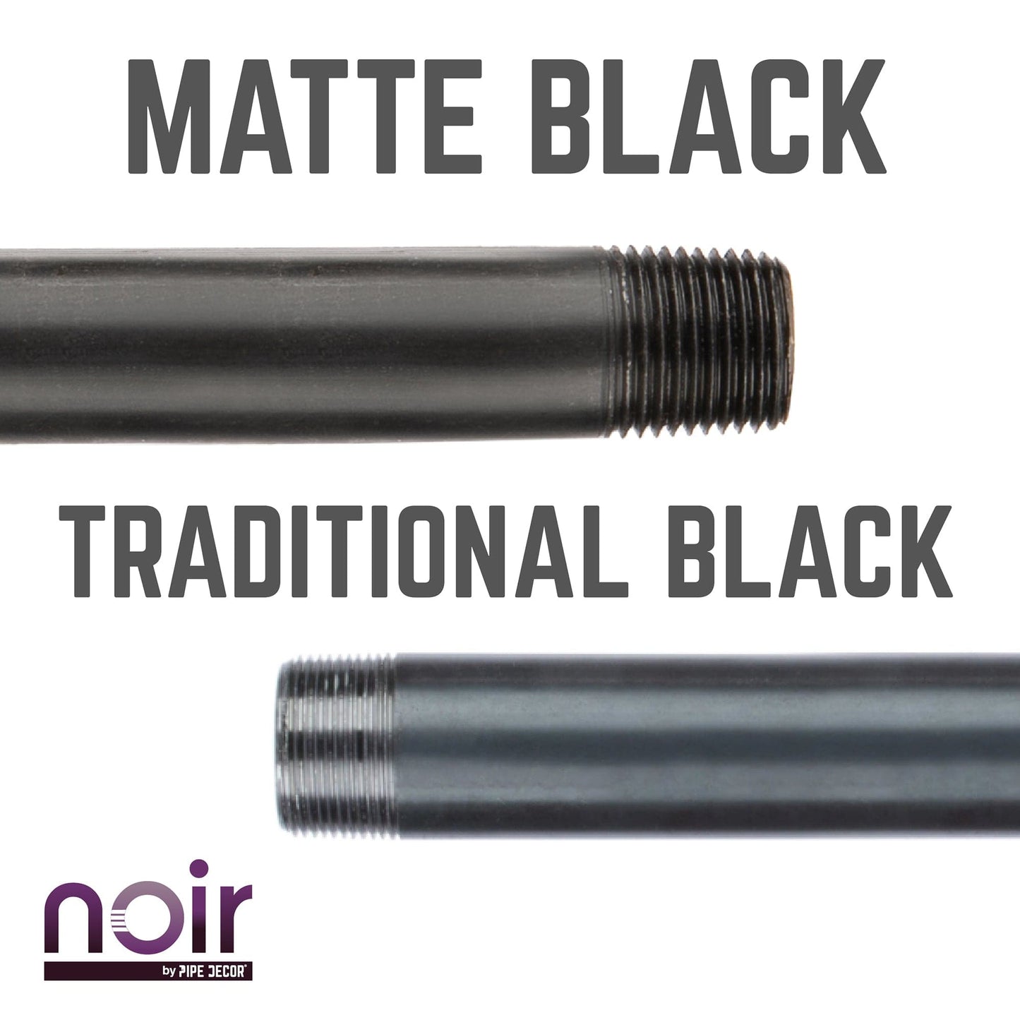 1/2 in. x 24 in. Prefinished Matte Black Pipe PIPE DECOR