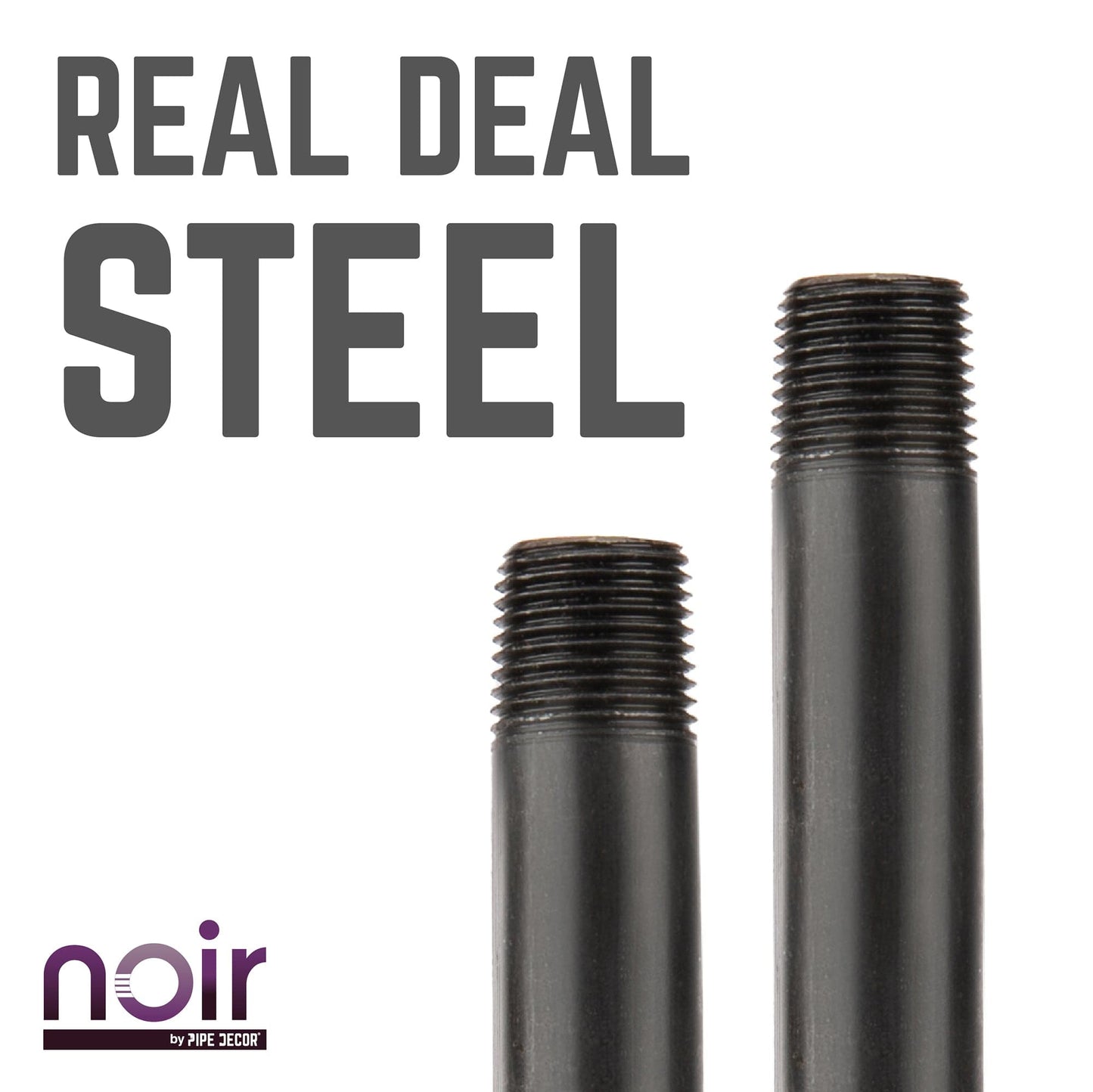 1/2 in. x 24 in. Prefinished Matte Black Pipe PIPE DECOR