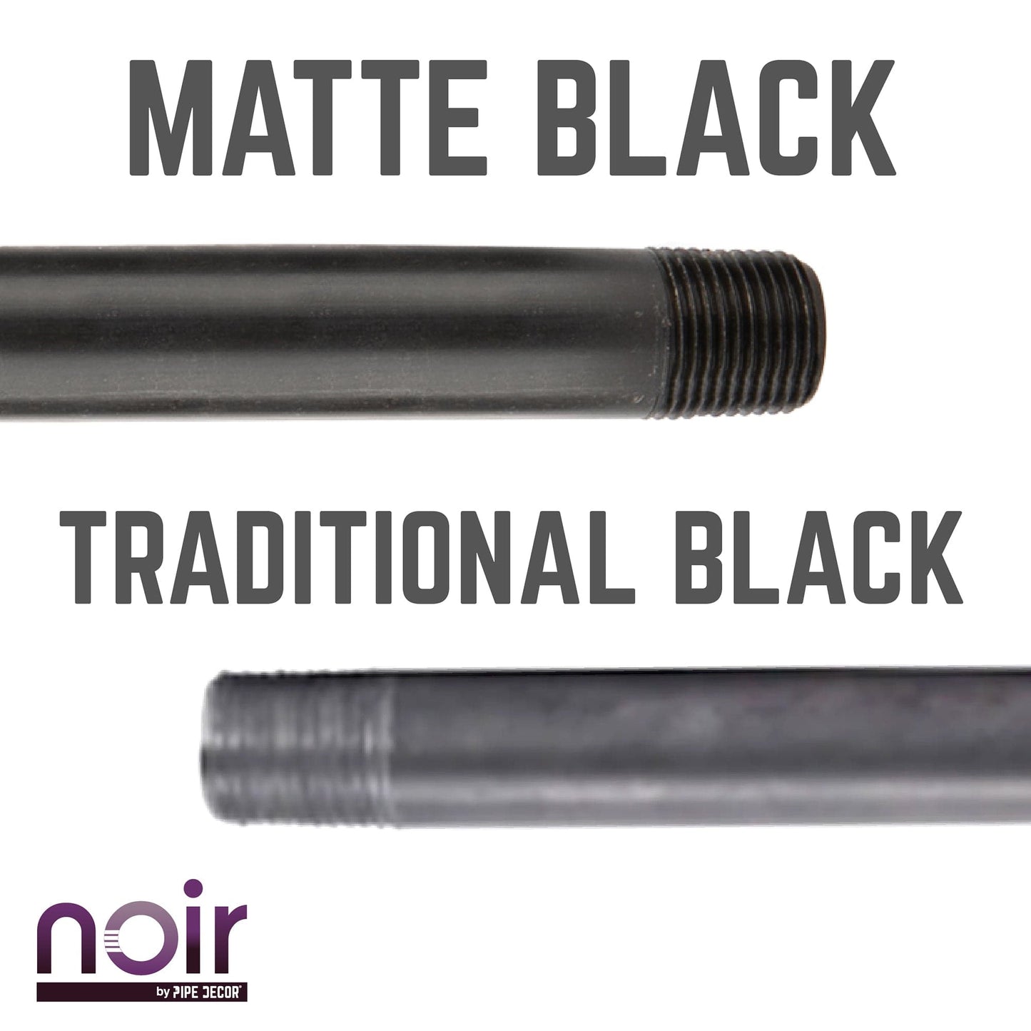 1/2 in. x 36 in. Prefinished Matte Black Pipe PIPE DECOR