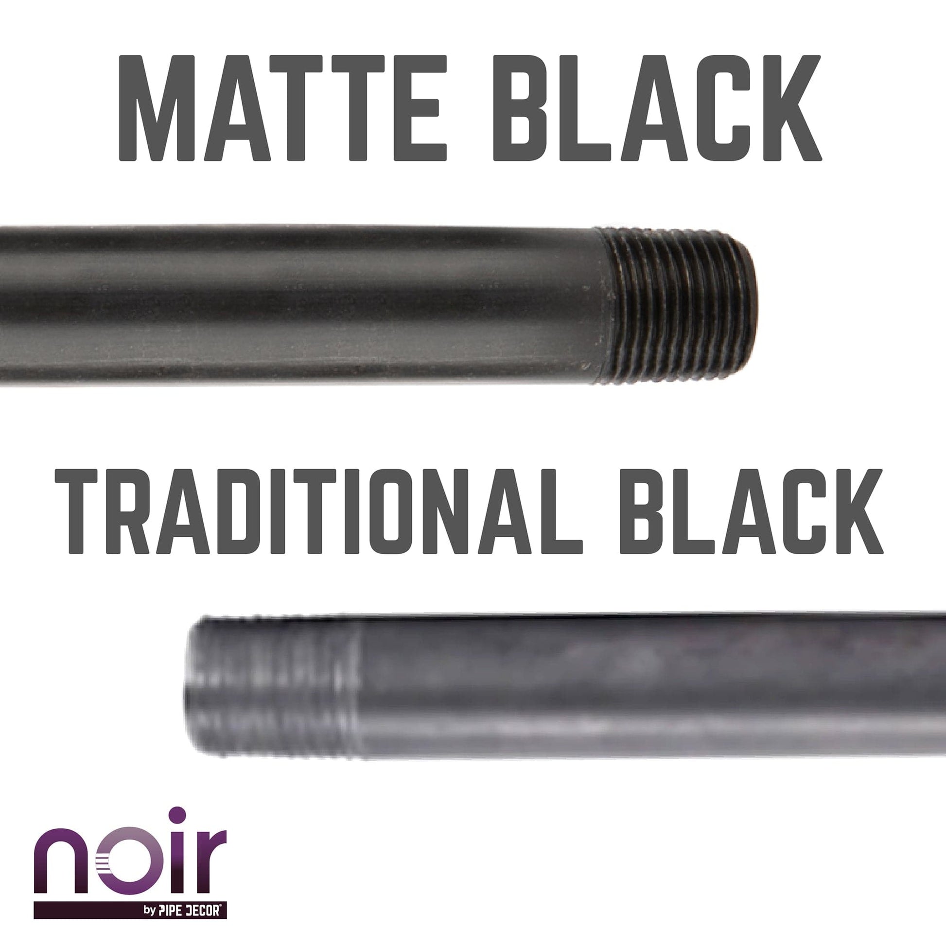 1/2 in. x 36 in. Prefinished Matte Black Pipe PIPE DECOR
