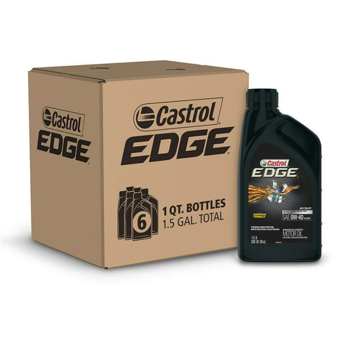 Castrol Edge 0W-40 A3/B4 Advanced Full Synthetic Motor Oil, 1 Quart, Case of 6 EasyOptionXY LLC