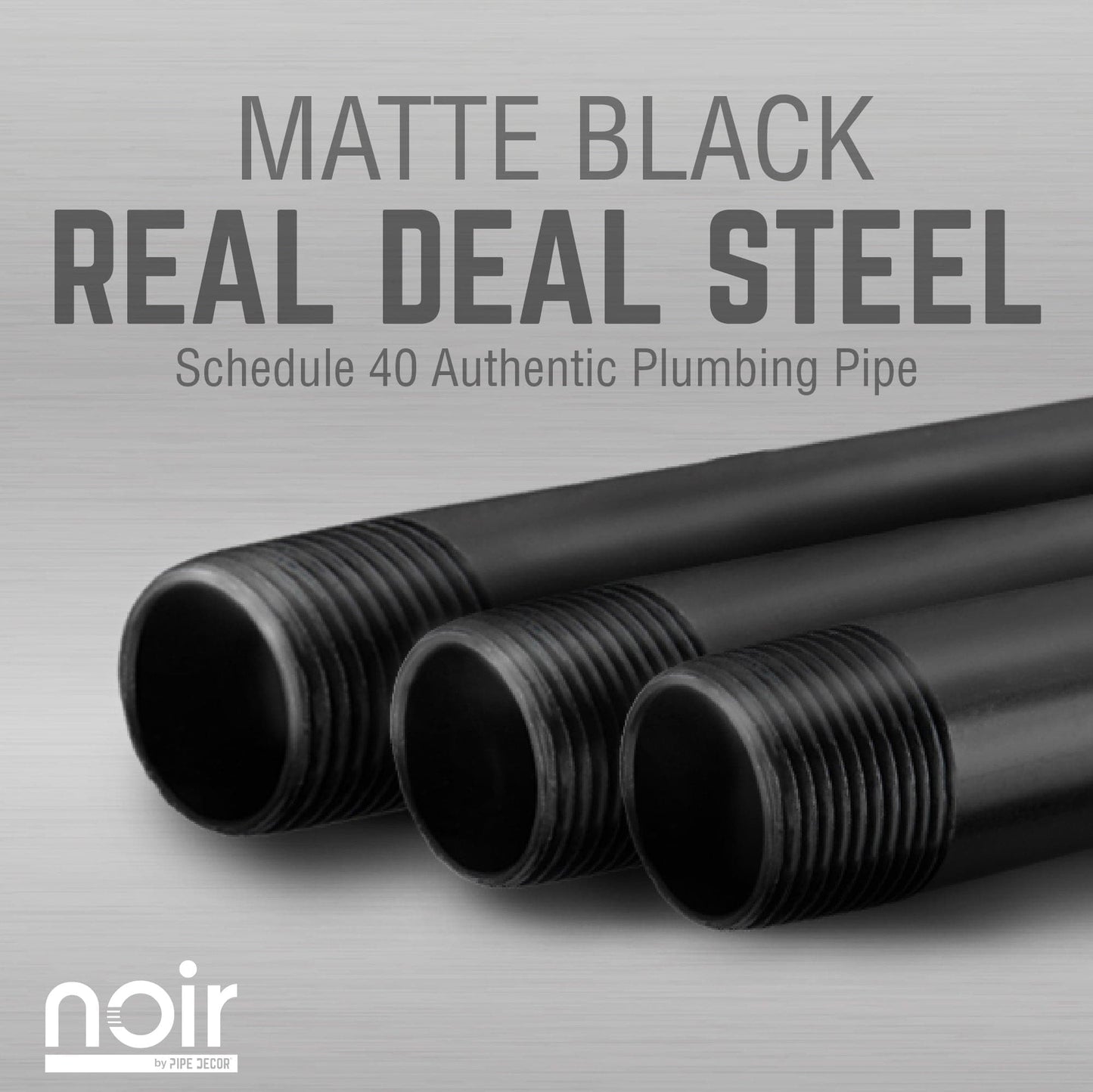 1 in. x 30 in.  Noir Black Round Flange Pipe Table Legs - 4 Pack