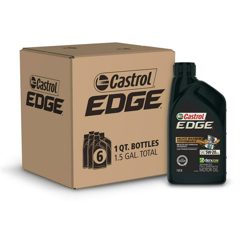 Castrol Edge 5W-20 Advanced Full Synthetic Motor Oil, 1 Quart, Case of 6 EasyOptionXY LLC