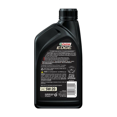Castrol Edge 5W-20 Advanced Full Synthetic Motor Oil, 1 Quart, Case of 6 EasyOptionXY LLC