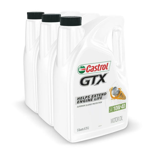 Castrol GTX 10W-40 Conventional Motor Oil, 5 Quarts, Case of 3 EasyOptionXY LLC