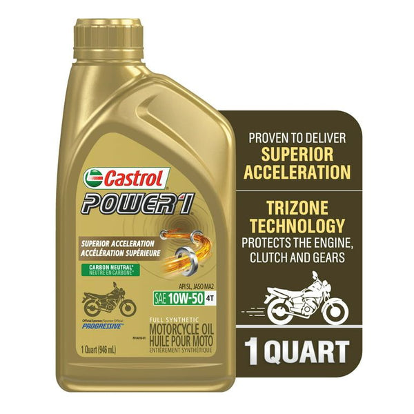 Castrol Power1 4T 10W-50 Full Synthetic Motorcycle Oil, 1 Quart EasyOptionXY LLC
