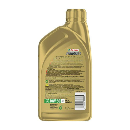 Castrol Power1 4T 10W-50 Full Synthetic Motorcycle Oil, 1 Quart EasyOptionXY LLC