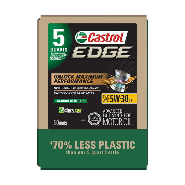 Castrol Edge 5W-30 Advanced Full Synthetic Motor Oil, 5 Quarts Eco Pack EasyOptionXY LLC