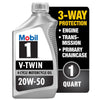 Mobil 1 V-Twin Full Synthetic Motorcycle Oil 20W-50, 1 qt EasyOptionXY LLC