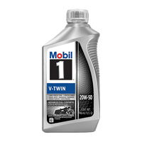 Mobil 1 V-Twin Full Synthetic Motorcycle Oil 20W-50, 1 qt EasyOptionXY LLC