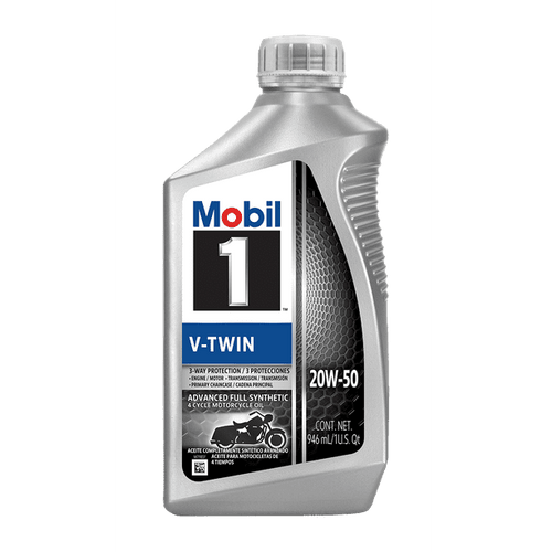 Mobil 1 V-Twin Full Synthetic Motorcycle Oil 20W-50, 1 qt EasyOptionXY LLC