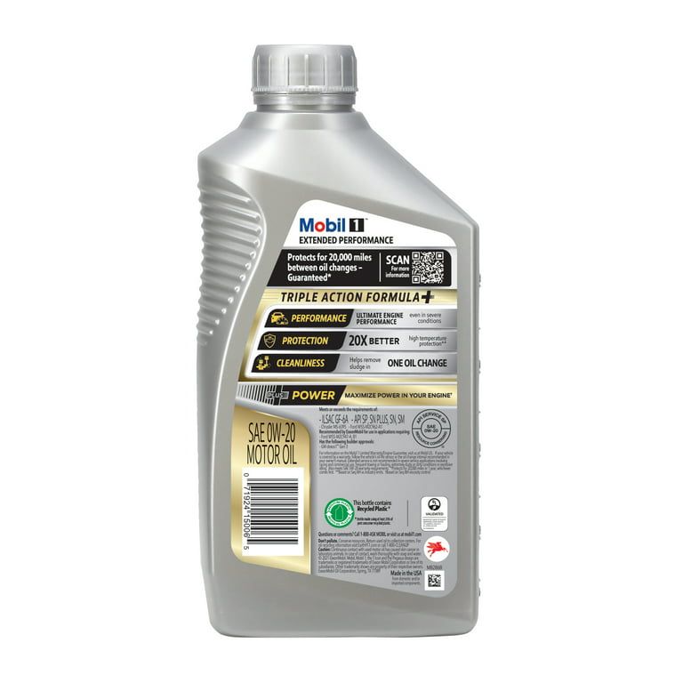 Mobil 1 Extended Performance Full Synthetic Motor Oil 0W-20, 1 qt EasyOptionXY LLC