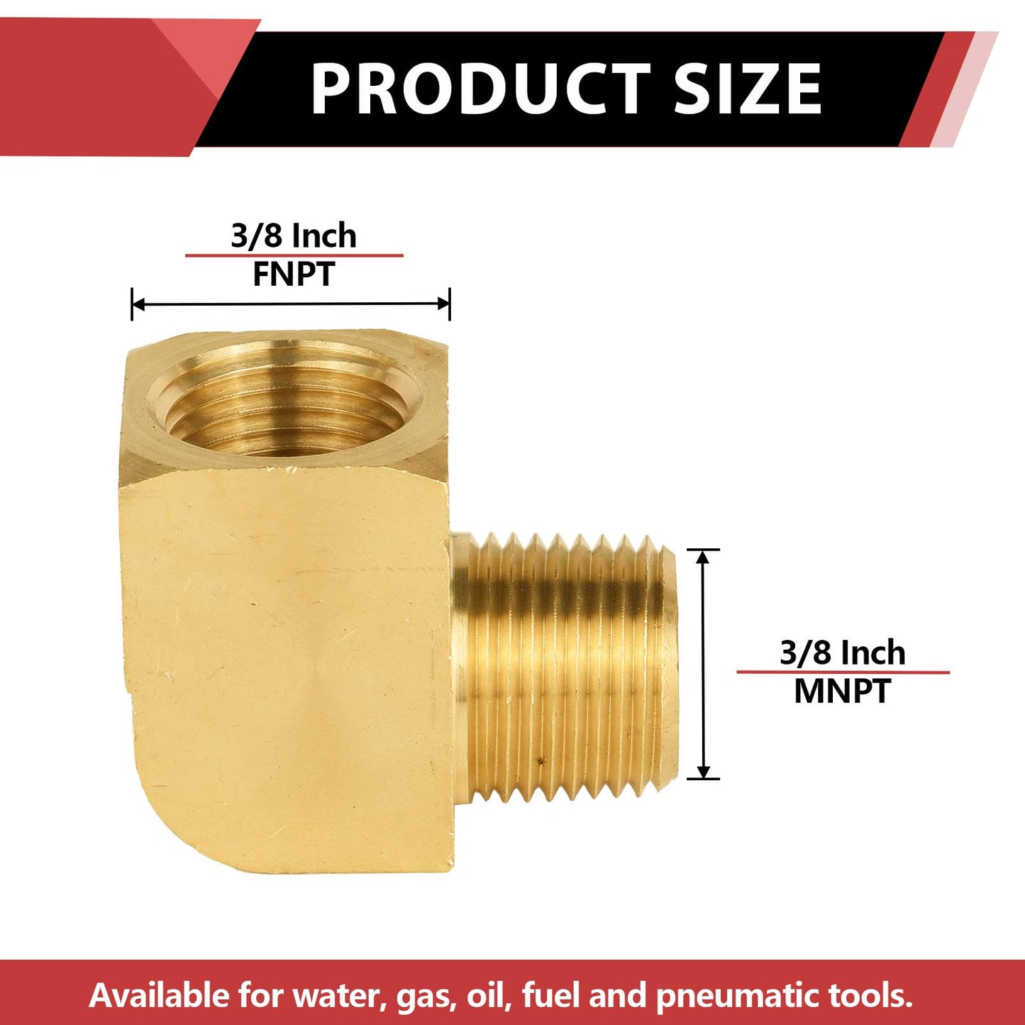 Extruded 3/8" MNPT X FNPT Elbow