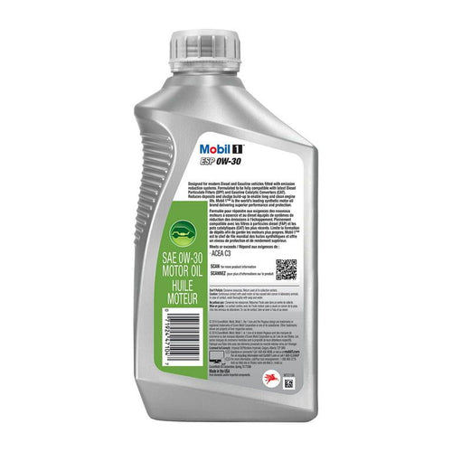 Mobil 1 ESP Full Synthetic Motor Oil 0W-30, 1 qt EasyOptionXY LLC