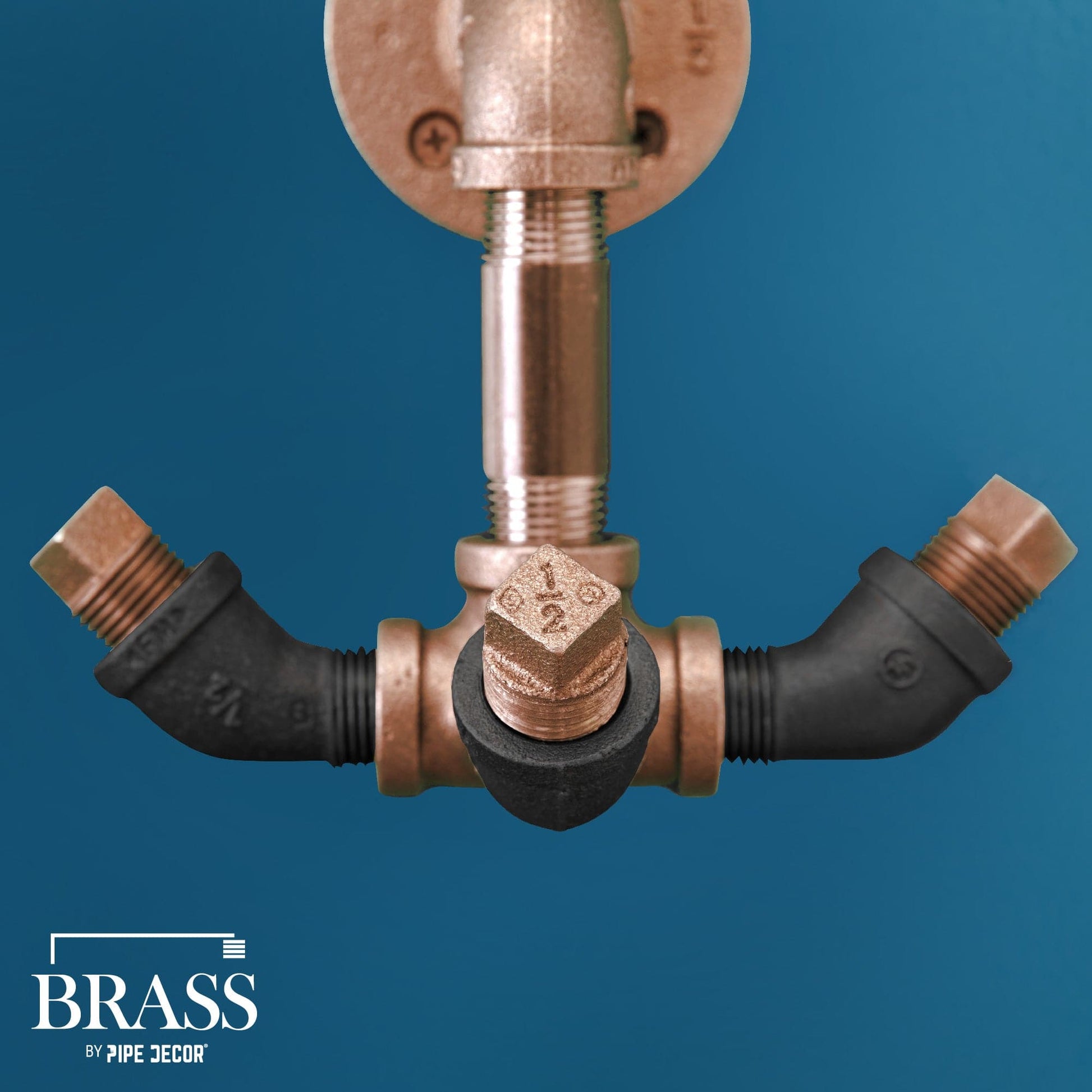 1/2 in. x 2 in. Red Brass Pipe PIPE DECOR