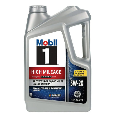 Mobil 1 High Mileage Full Synthetic Motor Oil 5W-20, 5 qt (3 Pack) EasyOptionXY LLC