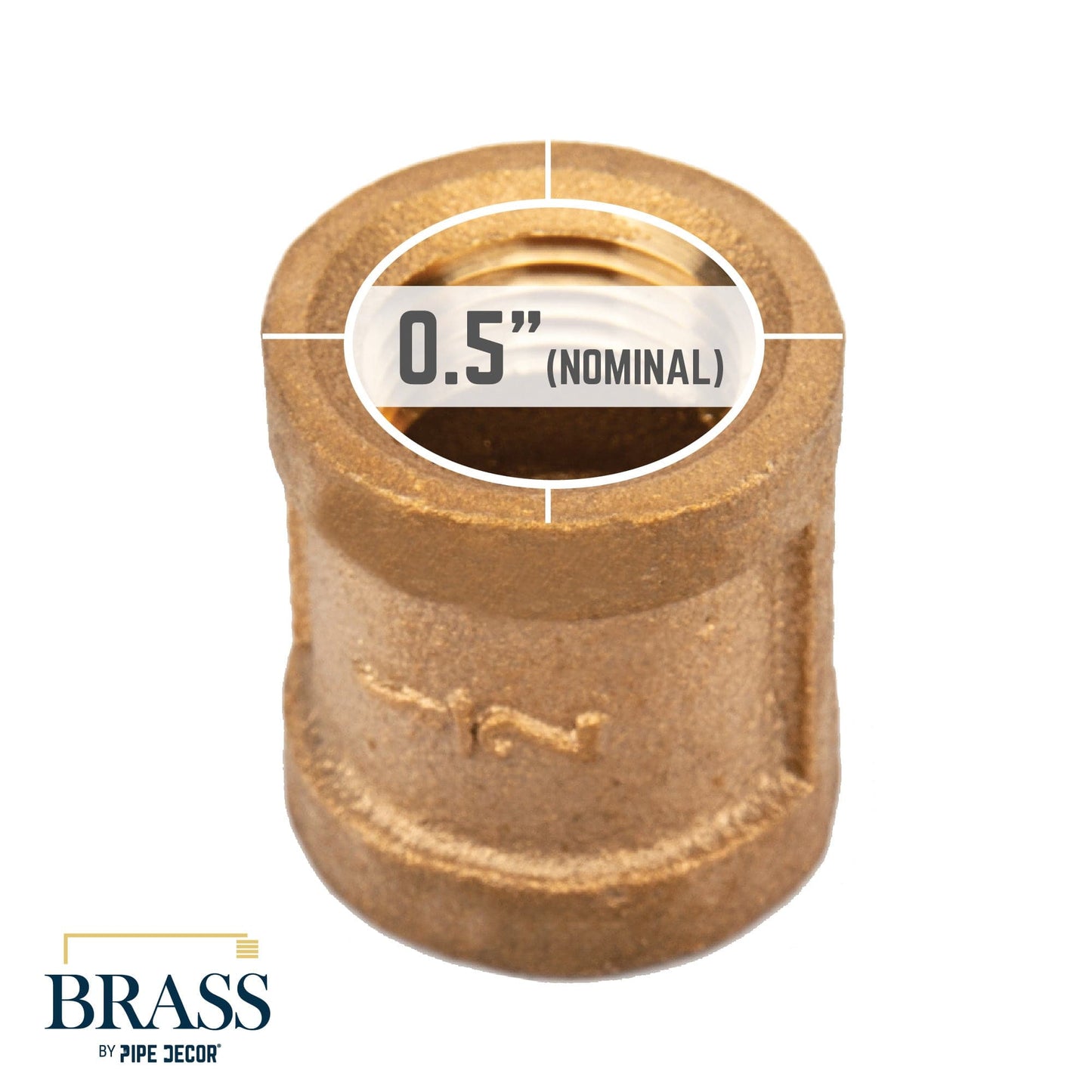 1/2 in. Red Brass Coupling PIPE DECOR