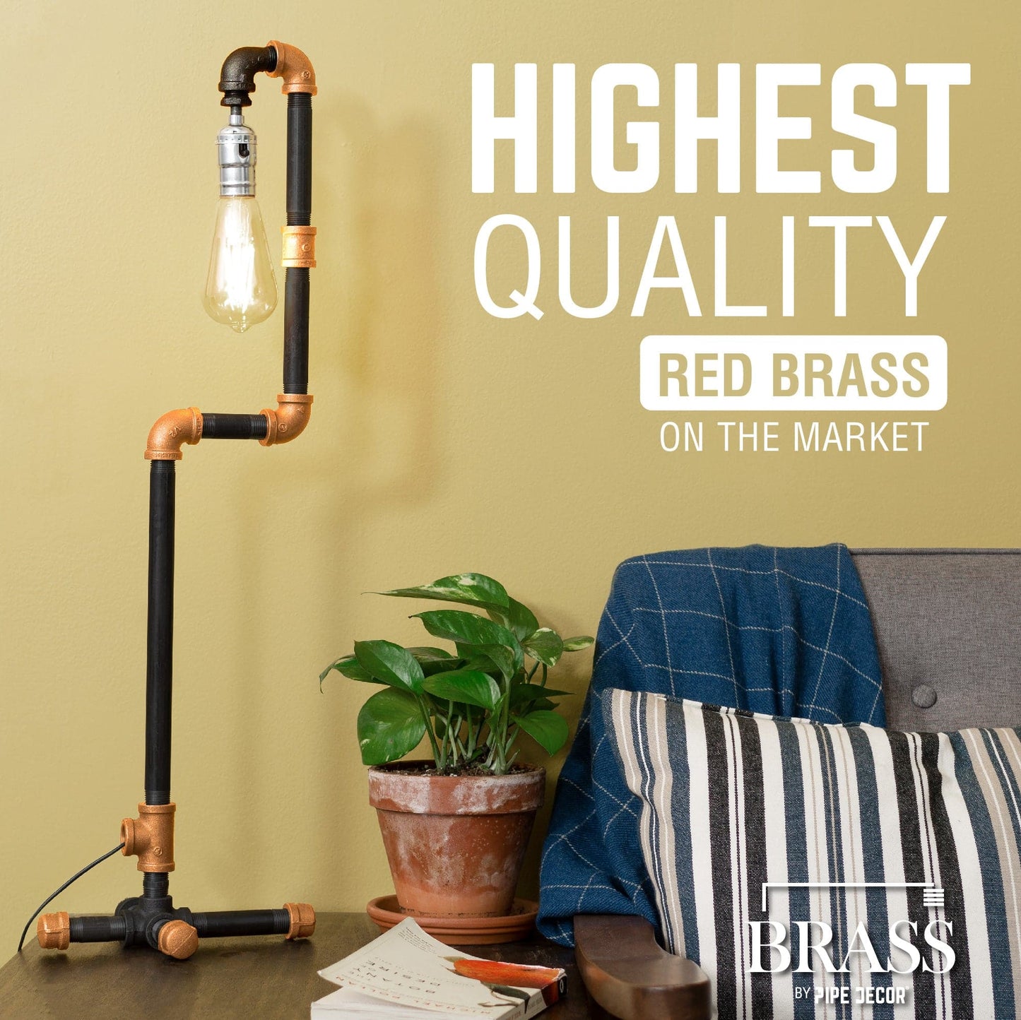 1/2 in. Red Brass Coupling PIPE DECOR