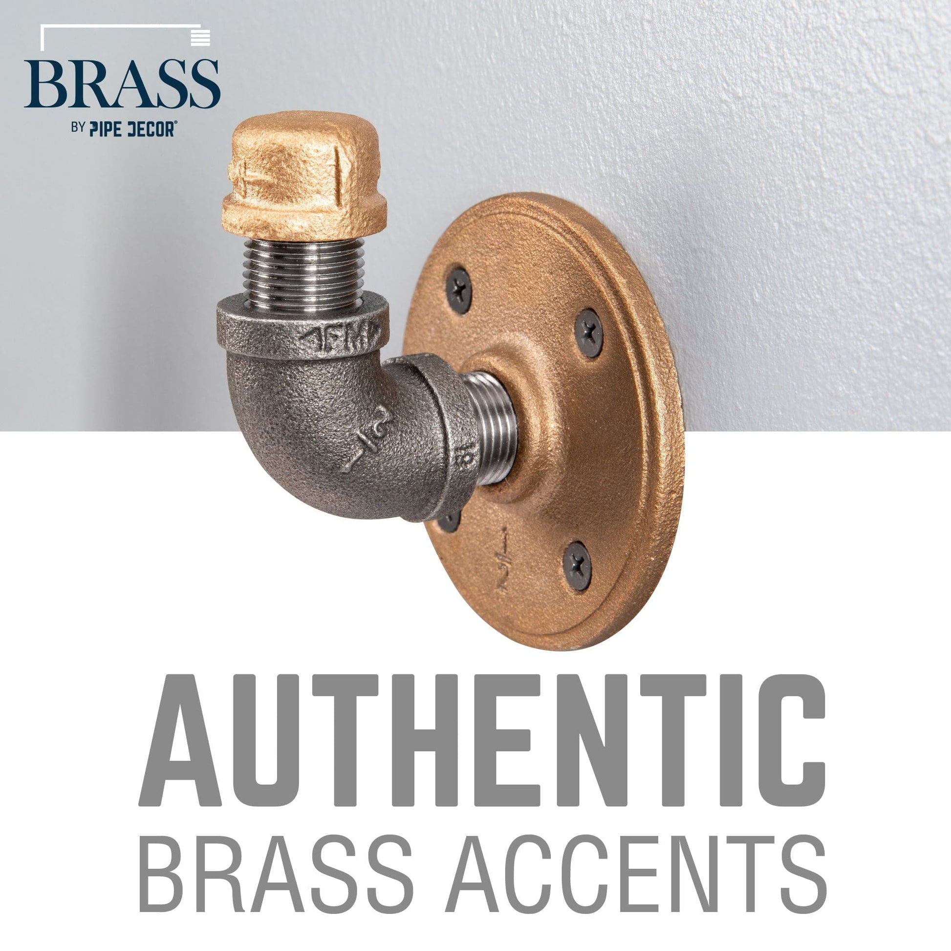 1/2 in. Red Brass Flange PIPE DECOR