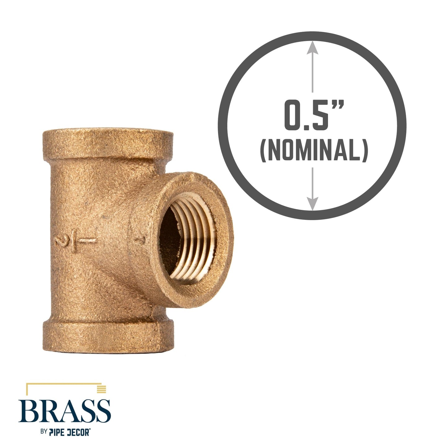 1/2 in. Red Brass Tee