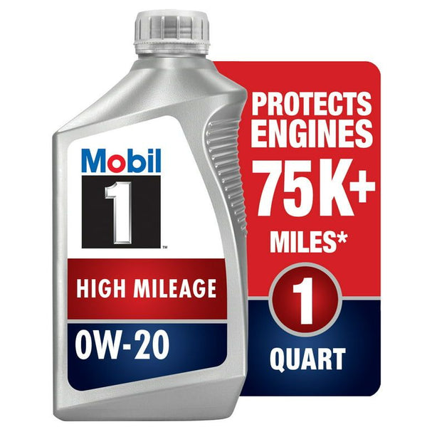 Mobil 1 High Mileage Full Synthetic Motor Oil 0W-20, 1 qt EasyOptionXY LLC