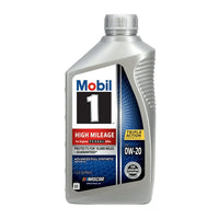 Mobil 1 High Mileage Full Synthetic Motor Oil 0W-20, 1 qt EasyOptionXY LLC