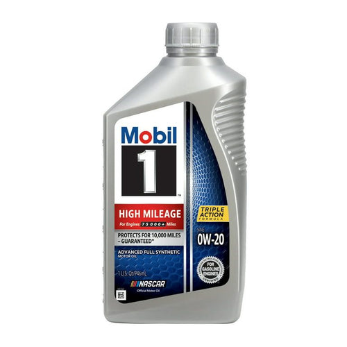Mobil 1 High Mileage Full Synthetic Motor Oil 0W-20, 1 qt EasyOptionXY LLC