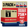 Mobil 1 High Mileage Full Synthetic Motor Oil 10W-40, 5 qt (3 Pack) EasyOptionXY LLC