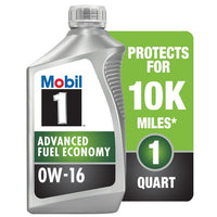 Mobil 1 Advanced Fuel Economy Full Synthetic Motor Oil 0W-16, 1 qt EasyOptionXY LLC