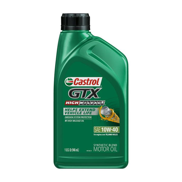 Castrol GTX High Mileage 10W-40 Synthetic Blend Motor Oil, 1 Quart EasyOptionXY LLC