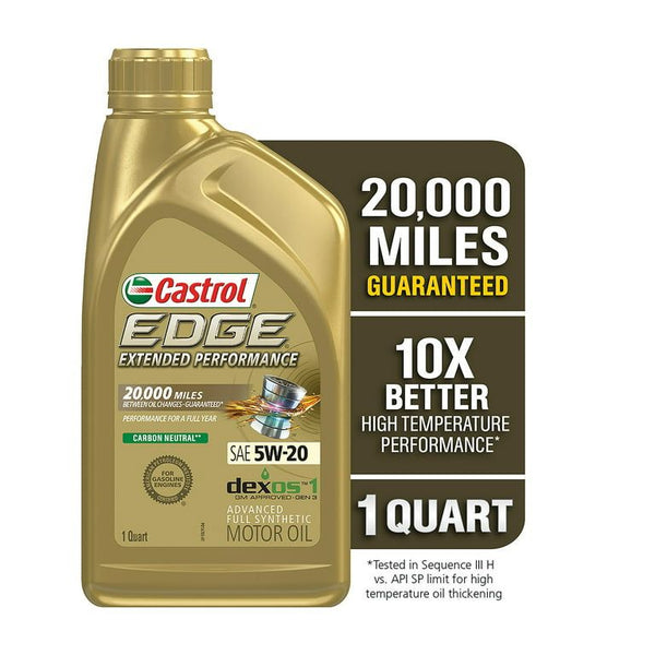 Castrol Edge Extended Performance 5W-20 Advanced Full Synthetic Motor Oil, 1 Quart EasyOptionXY LLC