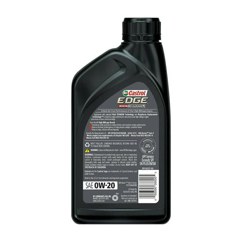 Castrol Edge High Mileage 0W-20 Advanced Full Synthetic Motor Oil, 1 Quart EasyOptionXY LLC