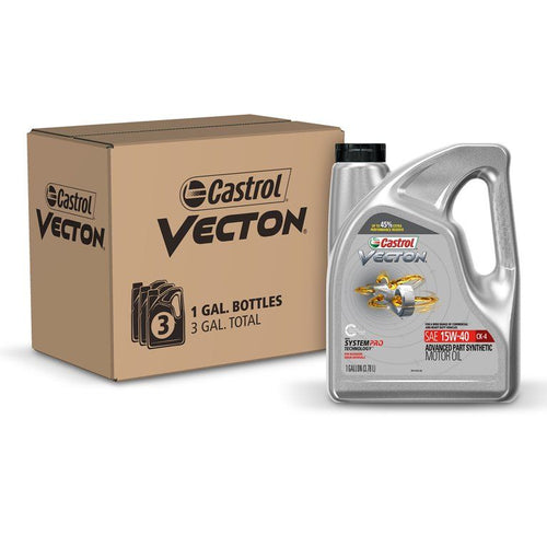 Castrol Vecton 15W-40 CK-4 Advanced Part Synthetic Motor Oil, 1 Gallon, Case of 3 EasyOptionXY LLC