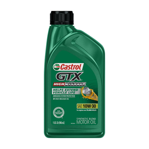 Castrol GTX High Mileage 10W-30 Synthetic Blend Motor Oil, 1 Quart EasyOptionXY LLC