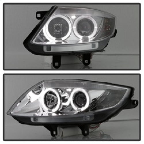 Spyder BMW Z4 03-08 Projector Headlights Halogen Model Only - LED Halo Black PRO-YD-BMWZ403-HL-BK OffRoadUSA.com