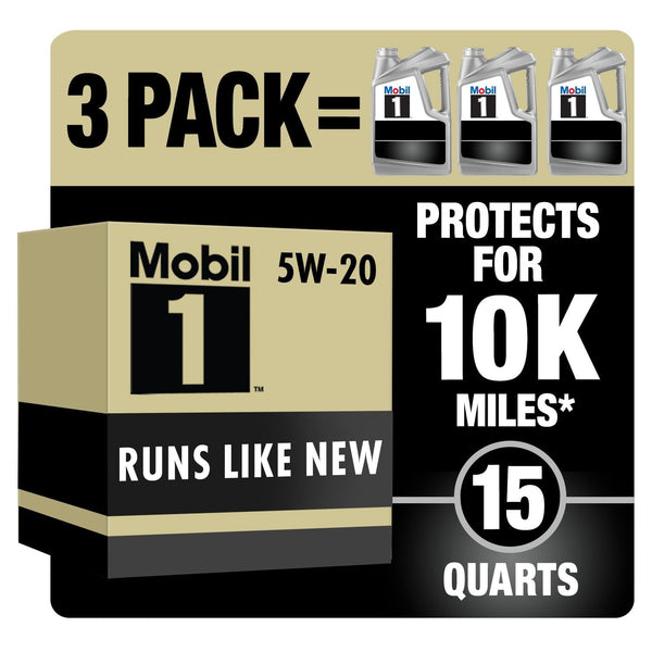 Mobil 1 Advanced Full Synthetic Motor Oil 5W-20, 5 qt (3 Pack) EasyOptionXY LLC
