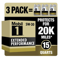 Mobil 1 Extended Performance Full Synthetic Motor Oil 5W-30, 5 qt (3 Pack) EasyOptionXY LLC