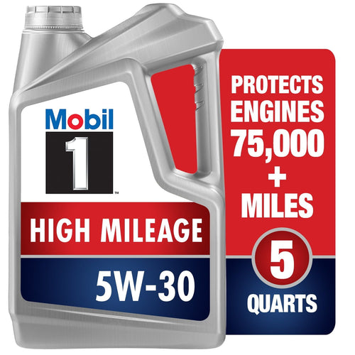 Mobil 1 High Mileage Full Synthetic Motor Oil 5W-30, 5 qt EasyOptionXY LLC