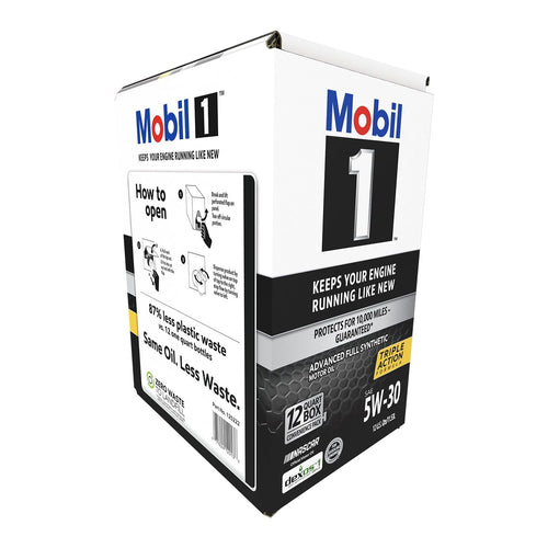 Mobil 1 Advanced Full Synthetic Motor Oil 5W-30, 12 qt Bag in Box EasyOptionXY LLC