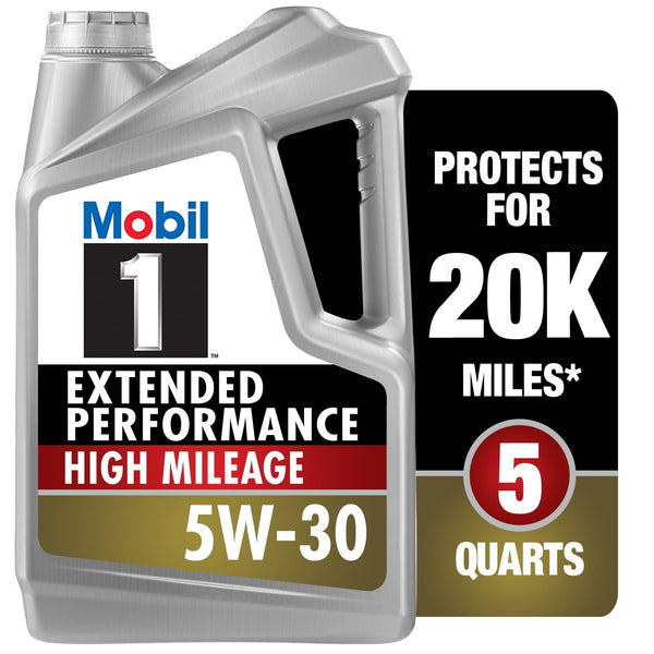 Mobil 1 Extended Performance High Mileage Full Synthetic Motor Oil 5W-30, 5 qt EasyOptionXY LLC